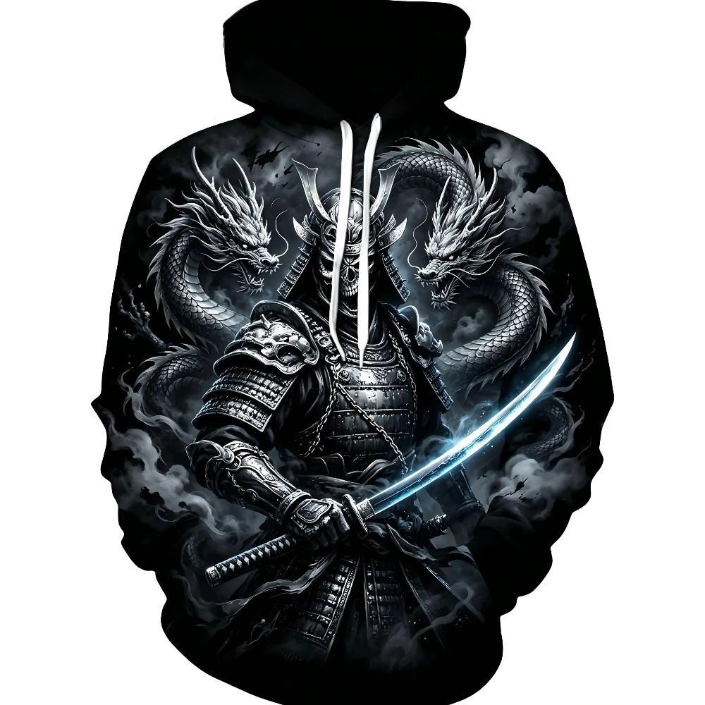 Unisex Halloween American Women's New Autumn Horror Skull Print micro Elastic Comfortable Hooded Sweatshirt Outdoor Street Style Top
