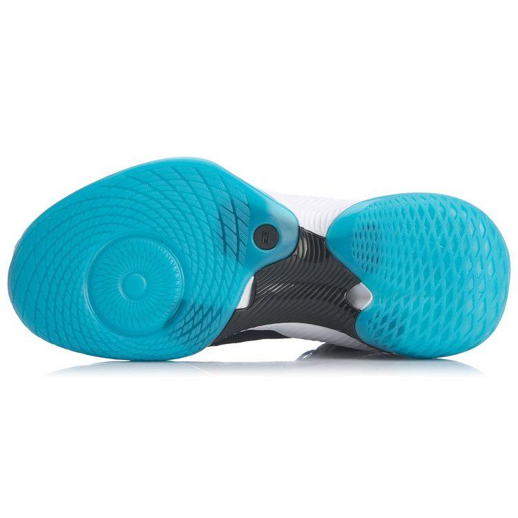 Li Ning Yu Shuai TD Court Shock Absorption Rebound Mid-Top Basketball Shoes Men Sneakers Black Blue ABPQ027-2