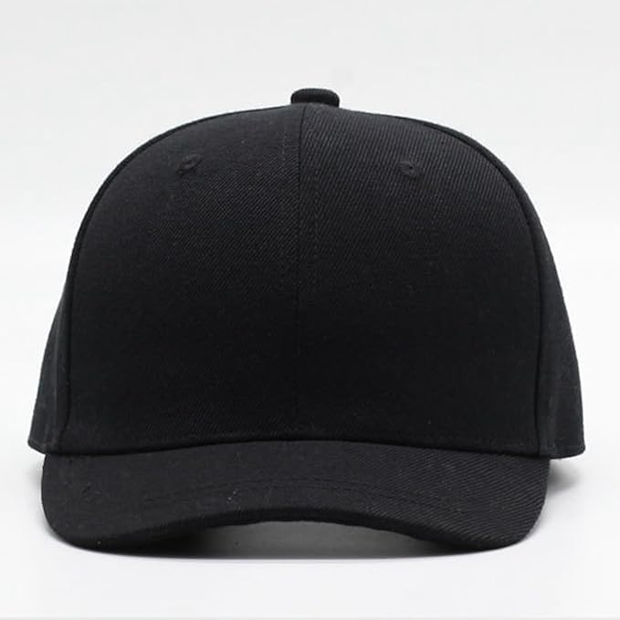 Haberly Short Brim Baseball Umpire Solid Unisex Free Denim Cap, Style, Color, (JP, Alphabet, Size, Blue)