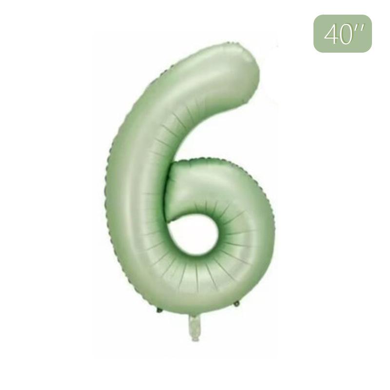 40-inch Olive Green Digital Film Balloon, 2025 Children's Birthday Party Foil Decoration