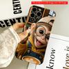 Cute Monkey with Coffee & Peace Sign All Inclusive Film Hard Phone Case, Compatible with iPhone 18 Pro Max 17 16 15 14 13 12 11