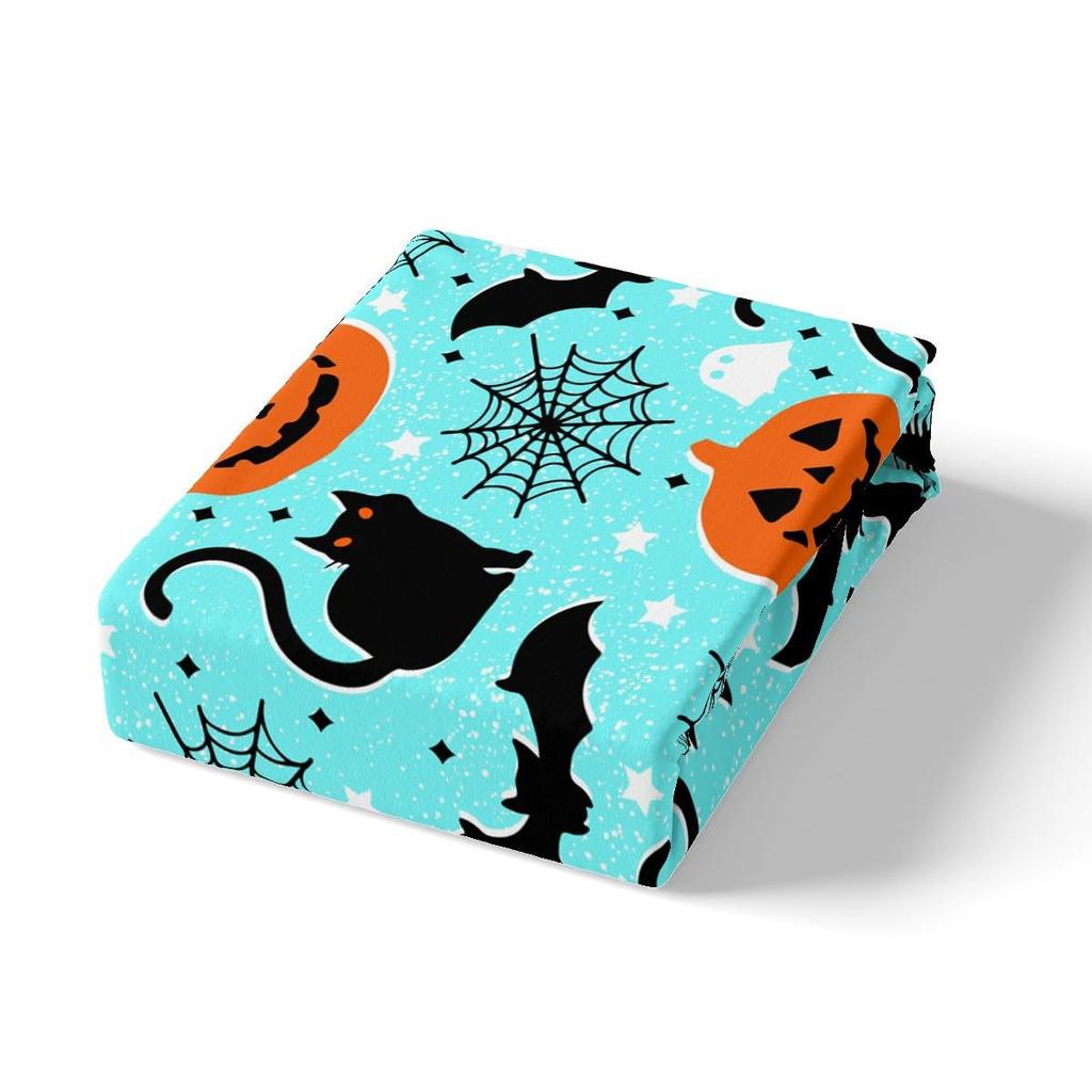 Halloween-Themed Pattern Mattress Four-Piece Bedding Set Bedroom Dormitory Bedding Decoration