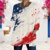 Ladies Plus Size Long Sleeve Pocket Tee Loose Relaxed Casual Everyday Leisure Blouse