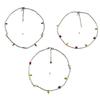 Colorful Beaded Necklace with Springtime Floral and Cherry Adjustable Neckchain Fashion Accessory for Everyday Wear