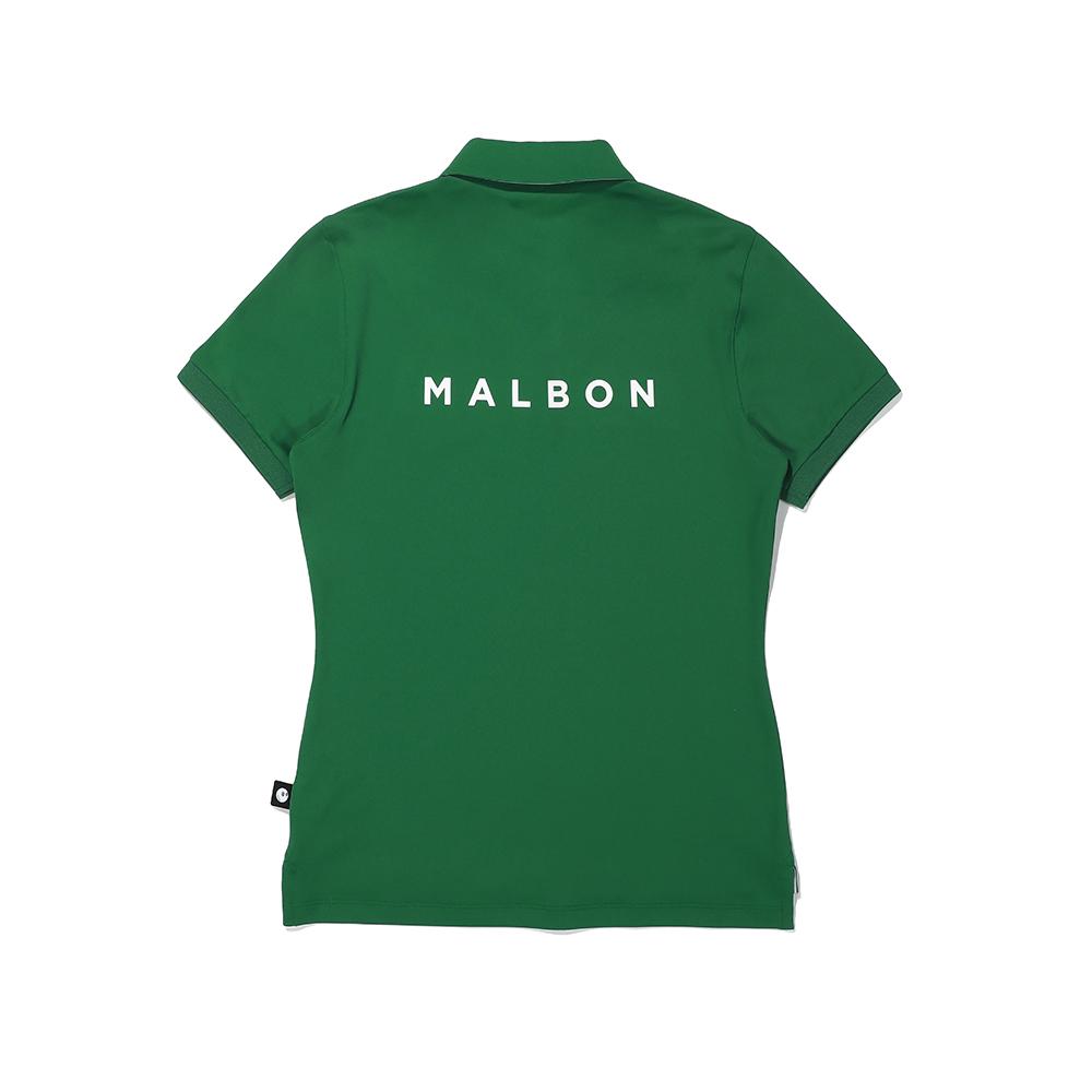 MALBON GOLF Bucket Point Polo Shirt Green (Woman)
