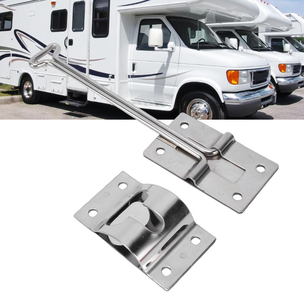 RV Door Holder Stainless Steel T Trailer Door Holder Catch for Trailers Camping Vehicle Trucks