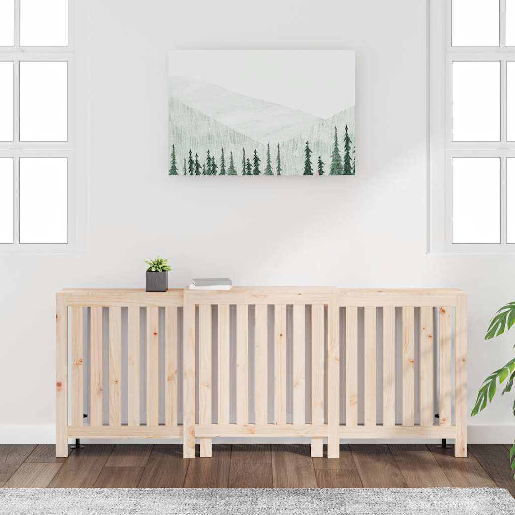 Vidaxl Osłona Grzejnika, 210X21X85 Cm, Lite Drewno Sosnowe