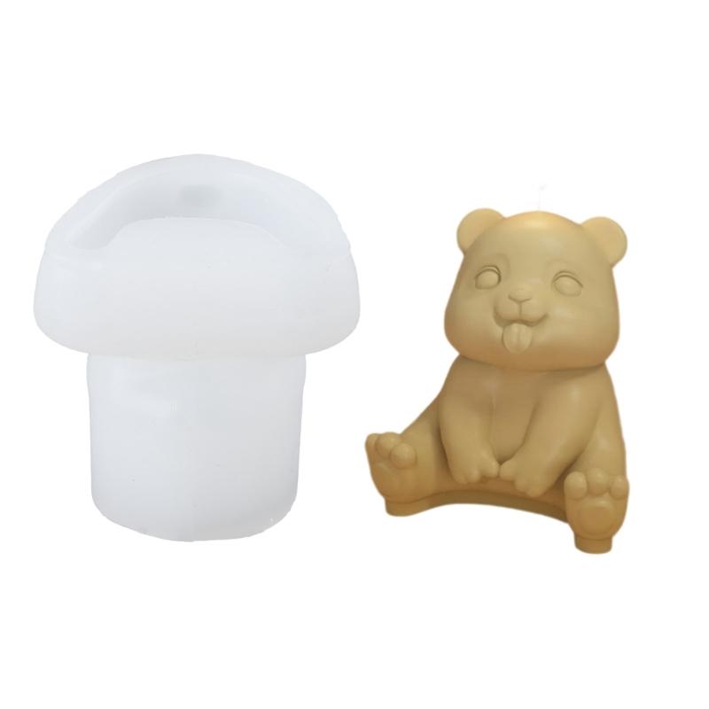 3D Panda Silicone Mould Bamboo Shoot Candle Molds Handmade Resins Molds Baking Molds DIY Castings Molds Home Decorations