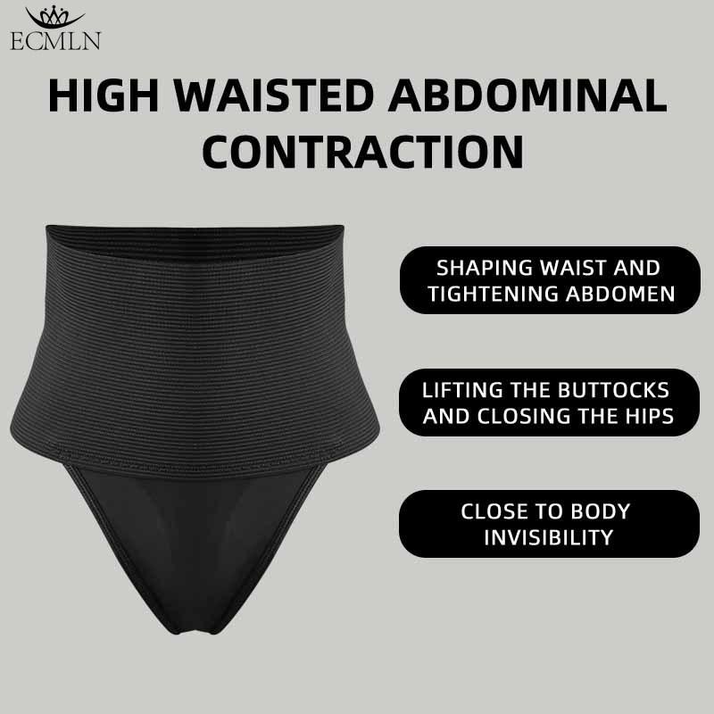 Tummy Control Thong Shapewear pentru femei cu talie înaltă Lenjerie de corp fără sudură Body Shaper Chiloți Brâu