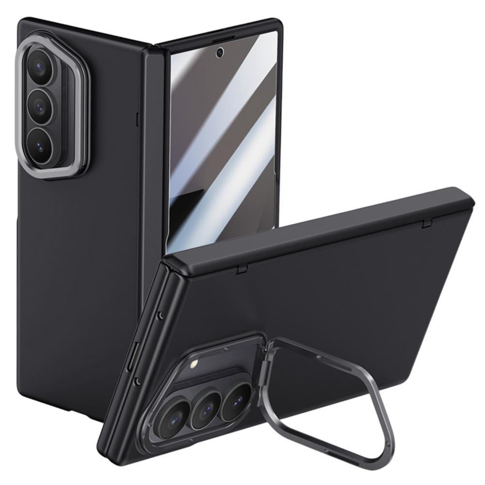 For Samsung Galaxy Z Fold7 5G Case Kickstand Hard PC Phone Cover with HD Tempered Glass Film