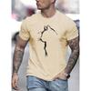 Tricou de vară lejer supradimensionat casual confortabil pentru bărbați, din bumbac 100% pur, cu imprimeu cu model de pisică, sport, cu gât rotund și mâneci scurte