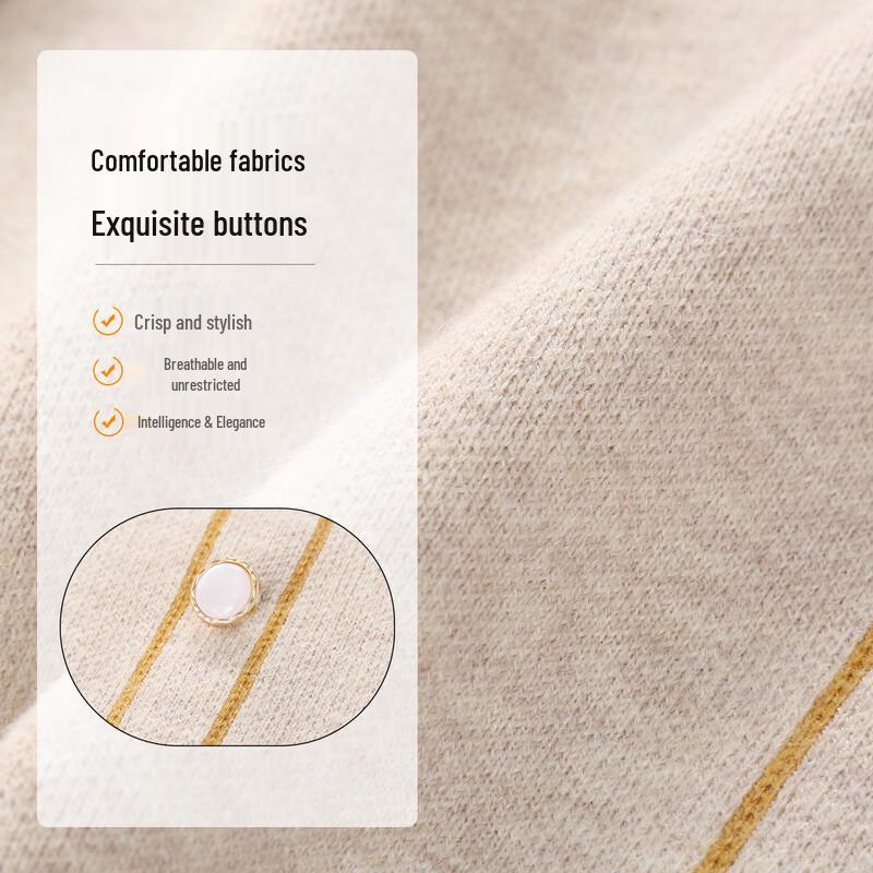 Middle-Aged Women's Elegant Lapel Knit Top