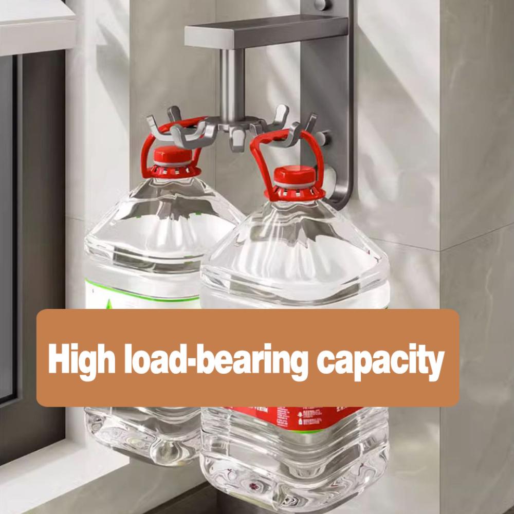 Kitchen Rotating Spatula Spoon Racks Wall Mounted Sliding Hook Shelves No Punching Required Simplicity Kitchenware Storage Shelf