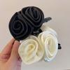 Korean Style Flower Hair Claw Hair Grab Clip Large Size Hair Claw Red Rose Hair Clip  Streetwear