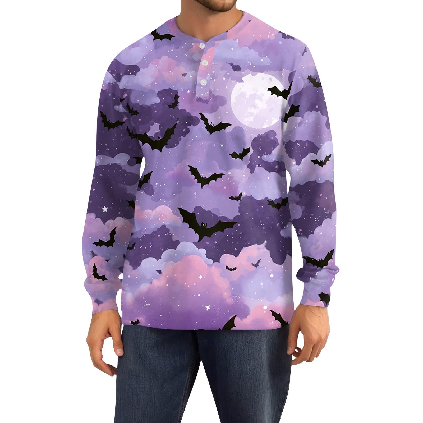 

Мужская свободная повседневная толстовка с длинными рукавами, лацканами и застежкой-молнией M фиолетовый