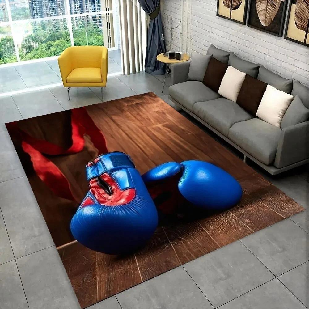 3D Boxing Gloves Boxer Fight Area Rug Large,Carpet Rug for Living Room Bedroom Sofa Doormat Decoration,Kids Non-slip Floor Mat