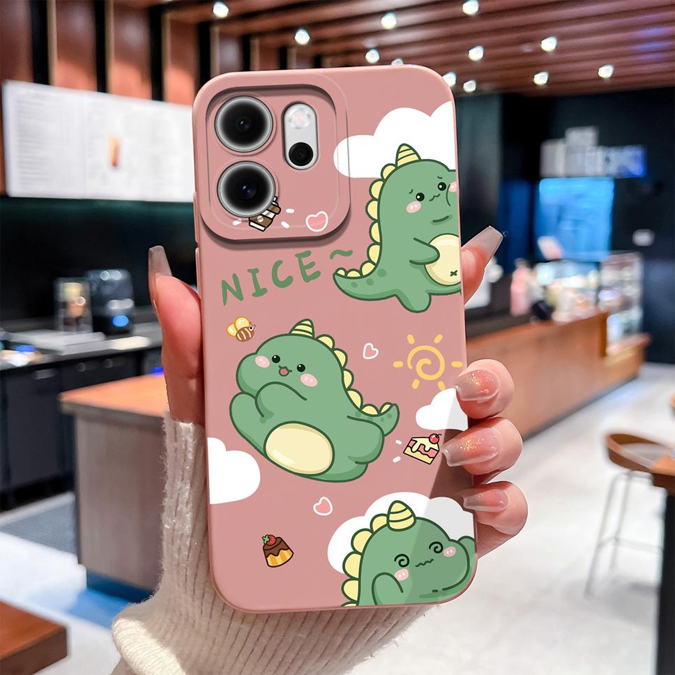 For Oppo Reno 14F 5G Phone Case Sunflower Patterns Soft Liquid Silicone Shell For OppoReno14F 14 F Camera Coverage Durable Capa