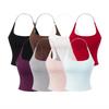 Halter Neck Chest-Pad Vest Top with Long-Sleeve Flowing Collar Cover-Up - Women's Two-Piece Hot Girl Set
