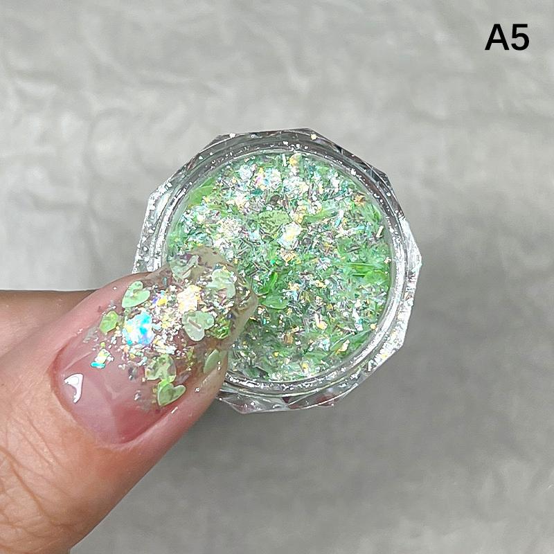 Nail Art Glitter Sequins Mixed Heart Star Shaped Nail Sequins Paillette Nail Art Decoration Nail Art 3D Decals Accessories