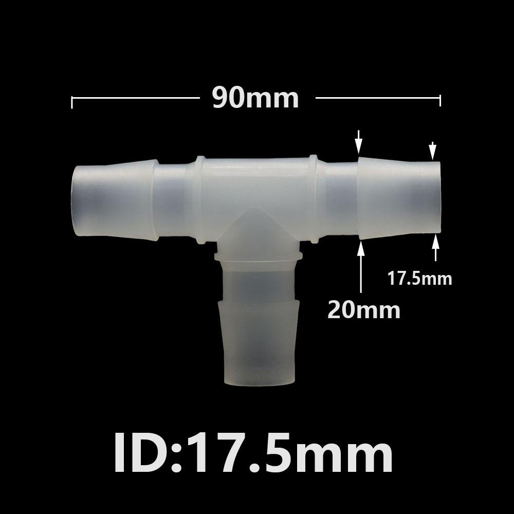 

17.5 20 25mm Plastic Hose Barb Tee Connector 3-way Water Splitter Fitting For Breeding Irrigationm Pipe ID Coupler