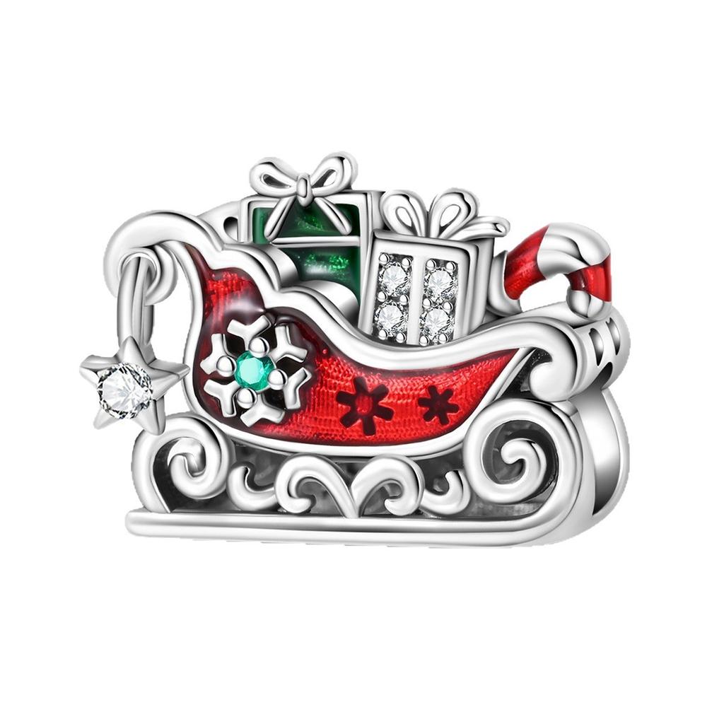 Charme Série Halloween Traîneau Homme en Pain d'Épice Pendentif Perle Lâche Perle Lâche Ornement DIY Bracelet Collier Accessoires
