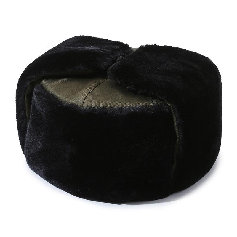 

Winter Hat Outdoor Thickened Cold-proof and Warm Lei Feng Hat Men s Windproof Northeast Cotton Hat Ski Hat Average size