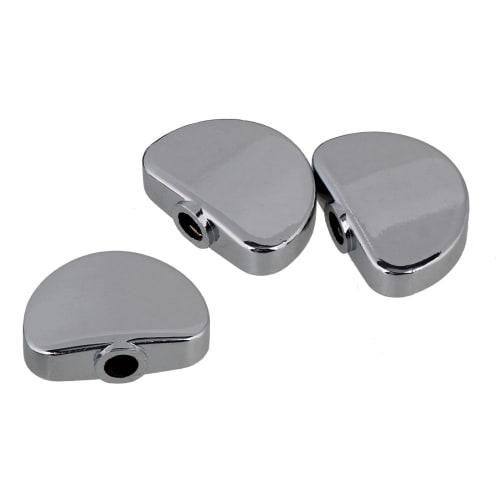 Yibuy 6-Pack Silver Alloy Guitar Machine Head Buttons, Easy to Install Tuning Pegs, Rust-Resistant and Durable