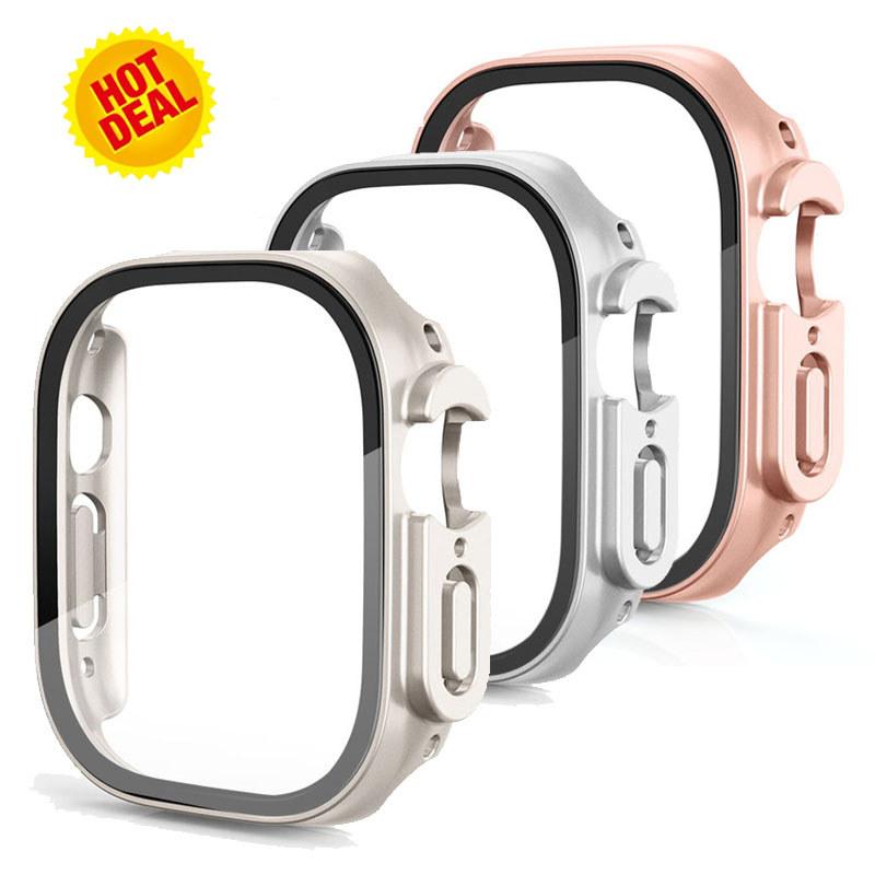 3Pack Tempered Glass+Case PC Bumper Screen Protector Cover for Apple Watch Ultra 3 49mm for iwatch series Ultra 3 2 1 49mm