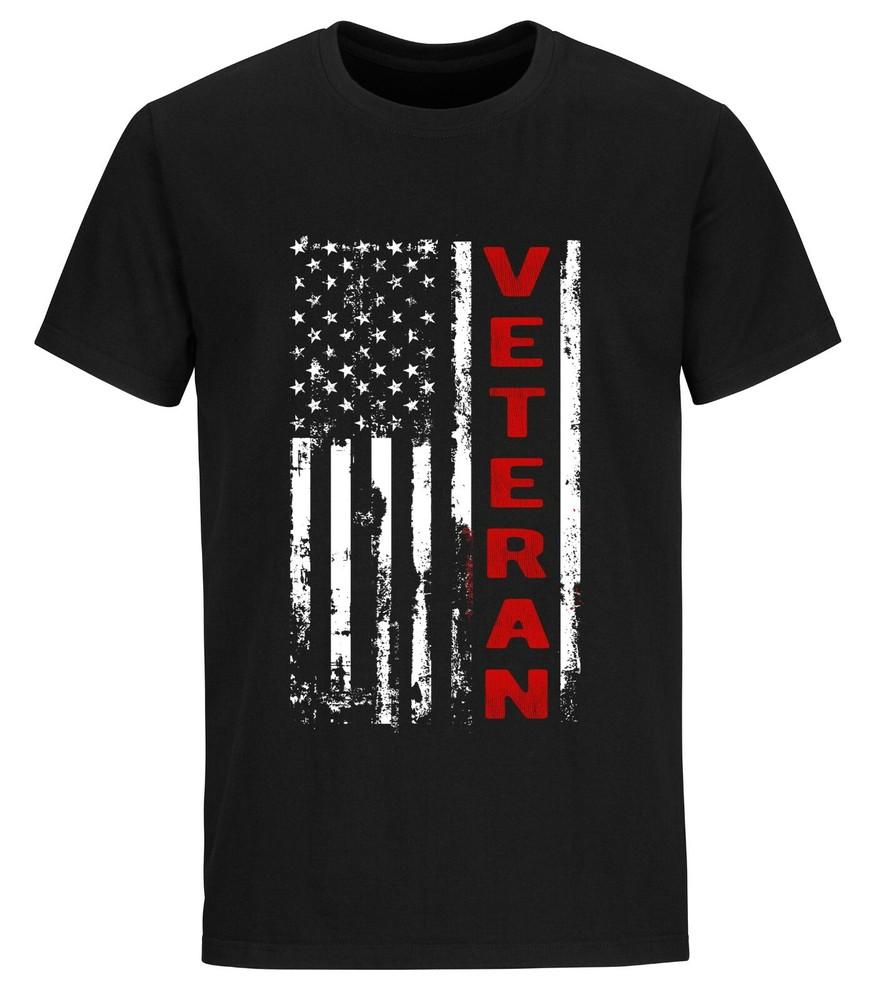 

Патриотическая футболка с американским флагом США для мужчины, футболка ветерана военной службы, винтажный флаг S