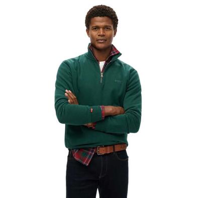 Superdry Essential Logo Henley Half Zip Sweatshirt
