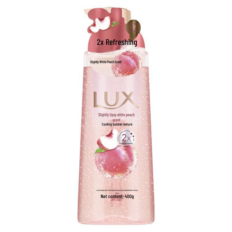 LUX White Peach Scent Foaming Shower Gel