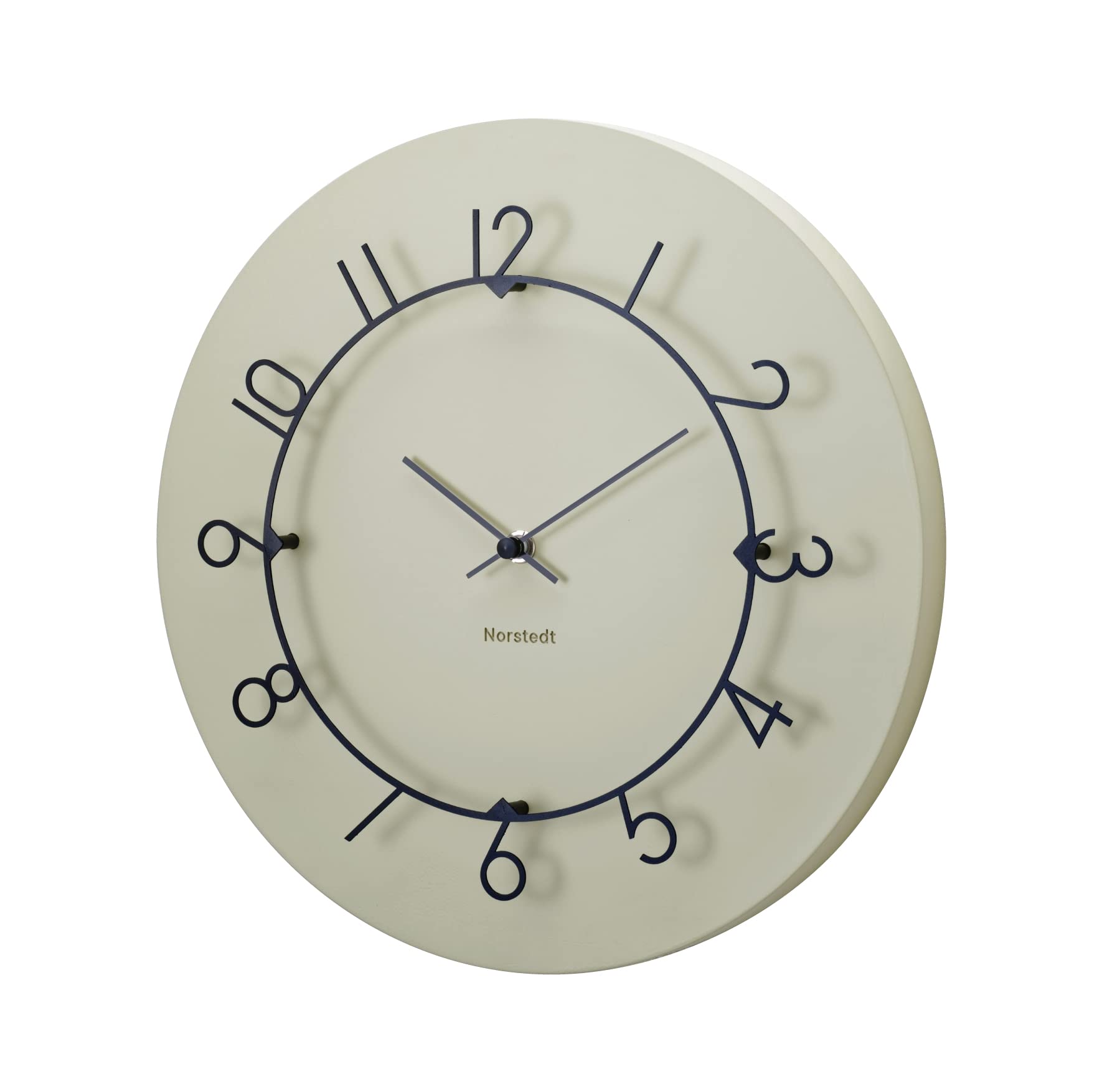 

Interform Wall Clock Lou CL-4317BE Beige Black Sweep Movement