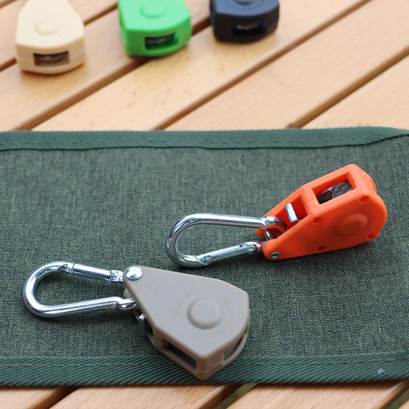 Adjustable Tent Rope Hanger Heavy Duty Ratchet Tie Down Strap With Reinforced Metal Gear For Camping Ratcheting Pulley System