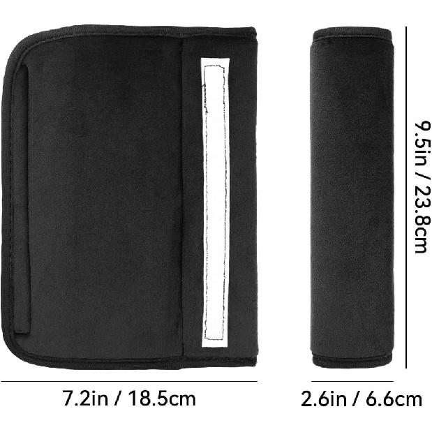 yuntop 2 PCS Car Seat Belt Pads Cover Soft Seat belt Shoulder Pad Safety Belt Strap Shoulder Pad Comfortable Driving Compatible with Most Cars Helps