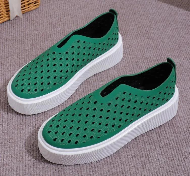 

Модные осенние женские туфли на плоской подошве с круглым носком на платформе для женщин, женские офисные туфли-лоферы для отдыха на открытом воздухе, модные нескользящие дышащие туфли на плоской подошве 43 зелёный