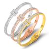 2026 beliebtes mit Diamanten besetztes Armband Damen, Europäische und Amerikanische Trend-Schnalle Federarmband