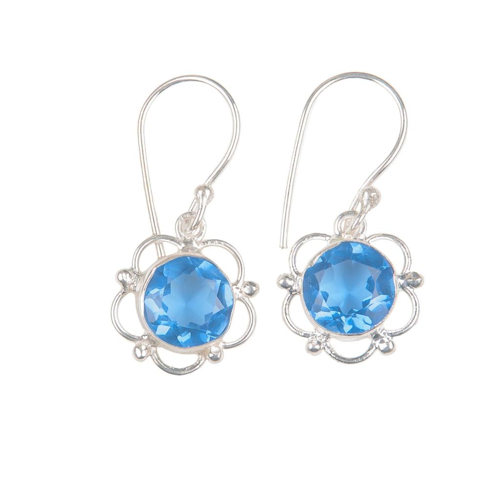 Tanzanite Gemstone 925 Sterling Silver Jewelry Handmade Earrings 1.40" For Women EE-56-5