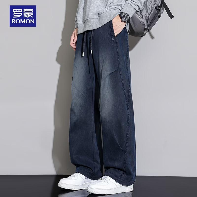 ROMON Men s 2026 Summer Tencel Cooling Trendy Casual Jeans XL