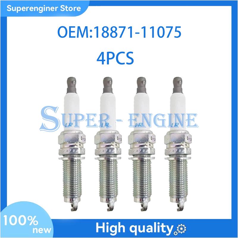 

4pcs Spark Plug 18871-11075 fit for Elantra 2.0L 21-24 Kona 2.0L 22-23 Niro 1.6L 23-24 1887111075