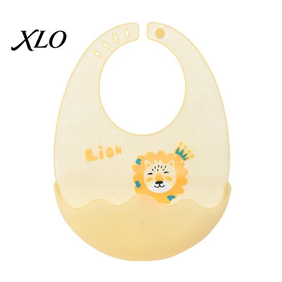 Lightweight Baby Bibs Silicone Bib with Food Catcher Pocket, Waterproof Travel Friendly Babies Feeding Bib, Foldable Adjustable for Infant Toddler