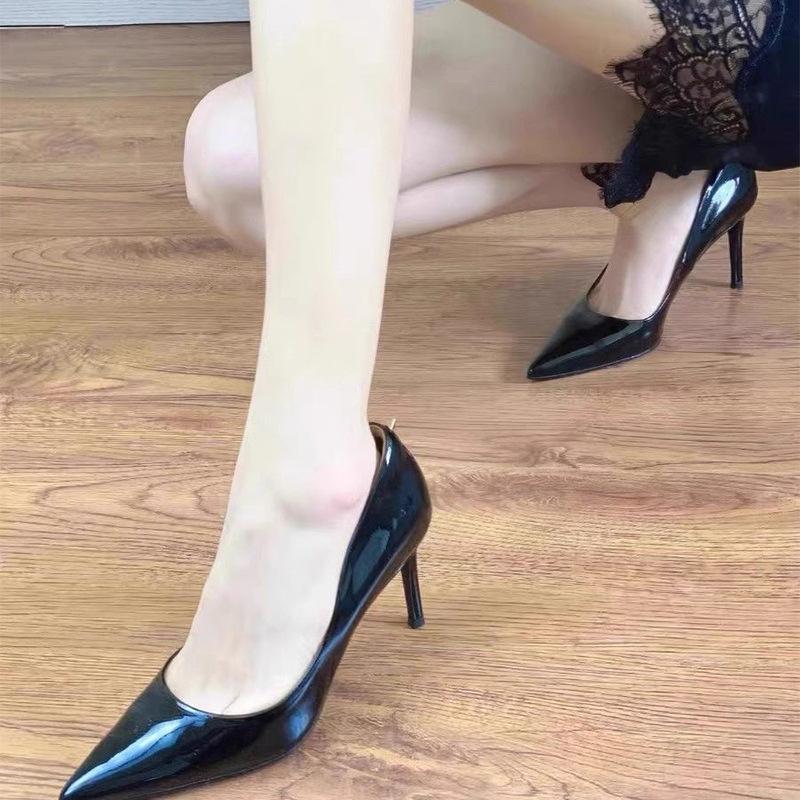 

Professional work shoes women s patent leather thin heel pointed shoes temperament versatile shoes not tired feet shallow mouth women s single 34