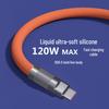 120W Zinc Alloy Liquid Soft Rubber Fast Charging USB-C Cable for Android