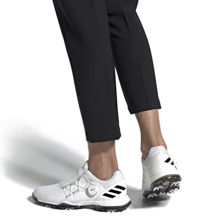 Adidas Powerwrap Boa Sports Trend PU Mesh Fabric Shock Absorption Non-Slip Low-Top Marathon Running Shoes Women Sneakers Gray White Black EG9721