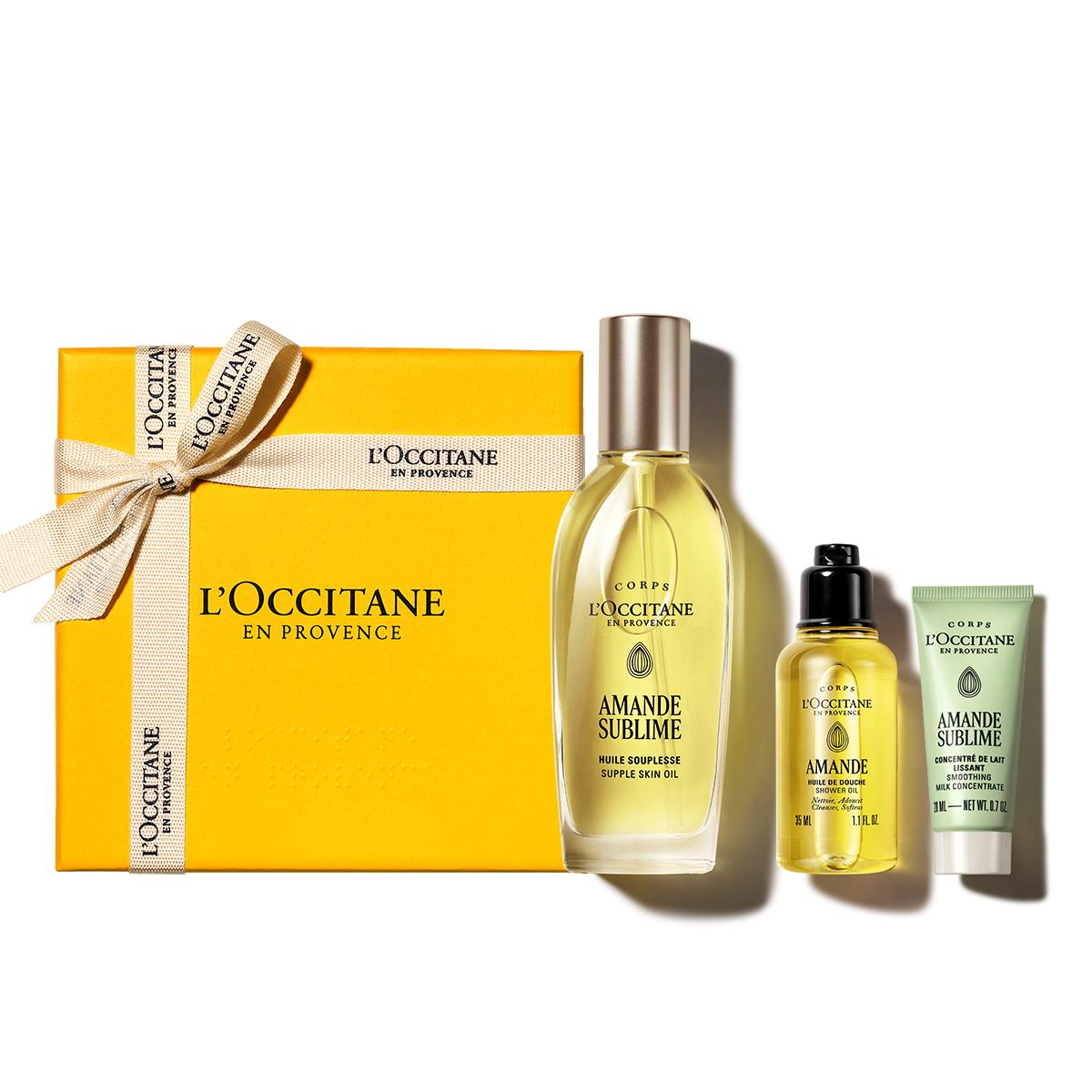 [L Occitane] Almond Supple Skin Oil 100ml Gift Set (+Deluxe 2-piece)