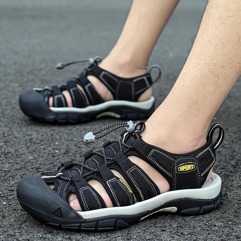 Damensandalen Sommer Outdoor Wanderschuhe Schwarz Braun Strandschuhe Lässige Römische Sandalen für Paare Übergröße