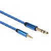 3.5mm Stereo Male to 6.35mm Stereo Male Audio Line for Amplifier Speaker Electric Guitar2M