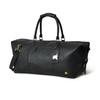 Handmade Black Leather Duffle Bag: Personalized Travel Overnight Bag