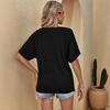 Short-sleeved Women's T-shirtV-neck Casual Summer Top Fashionable,thin and Versatile