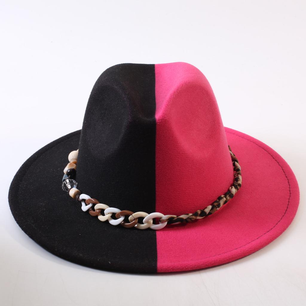 Popular European and American Classic Double-color Wide-brimmed Top Hat Men's and Women's Fashion OL Style Cowboy Hat Jazz Hat