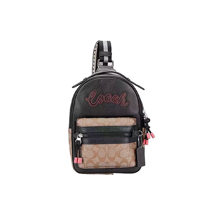 

Coach Graham Vale 20 Logo Embossed Tote Shoulder Crossbody Bag Women bags Black Multicolor 77841-SVP4R Basic Set (Bag+Dust Bag)
